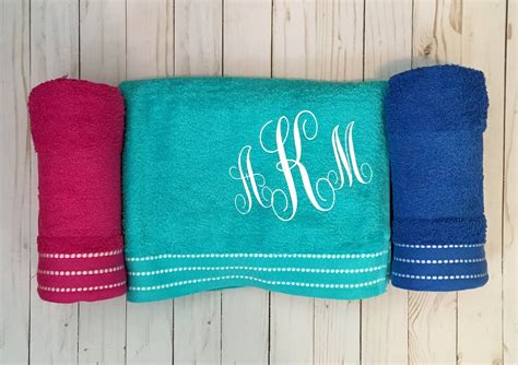 Beach Towels Monogrammed Beach Towels Monogram Towels Etsy