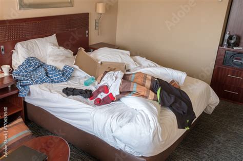 Messy Hotel Room After Being Trashed Stock Photo Adobe Stock