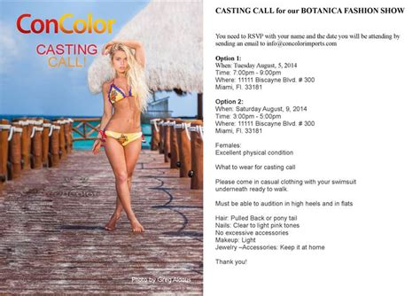 miami casting call please visit our website for more information miami casting call models