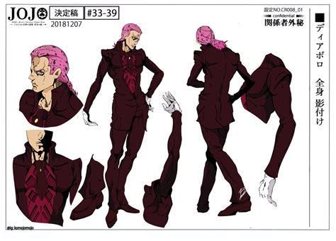 Fanart Model Sheet Of Diavolo In His Mafia Attire I Based Off His Shadow Form In The Manga And