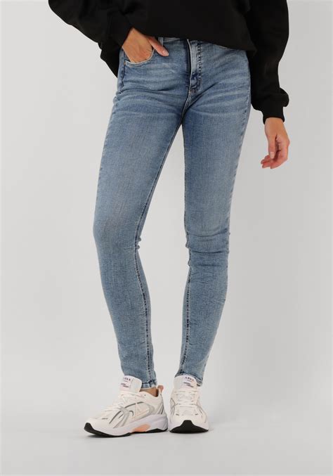 Lichtblauwe Calvin Klein Skinny Jeans High Rise Skinny Omoda