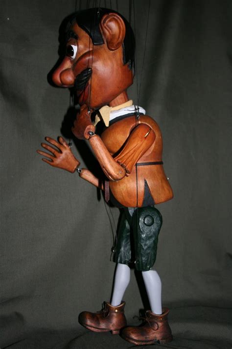 A Colin Godber Wood Puppet Of Sancho Panza Carved In Linden Wood With All Articulating Joints