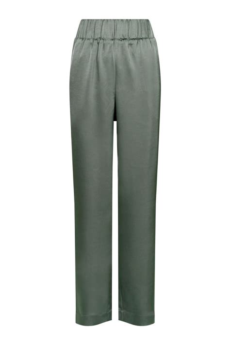 Neo Noir Bukser Winnie Heavy Sateen Pants Smoke Green