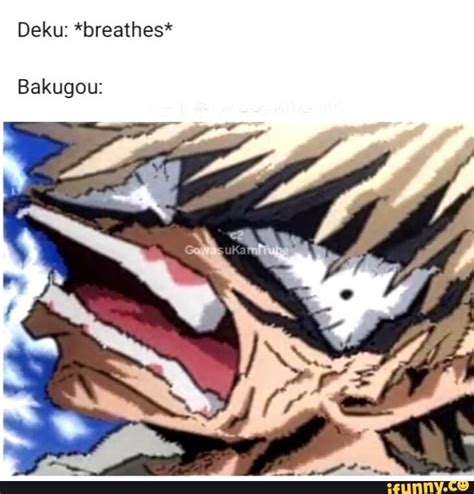Deku Breathes Bakugou Ifunny My Hero Academia Memes Funny