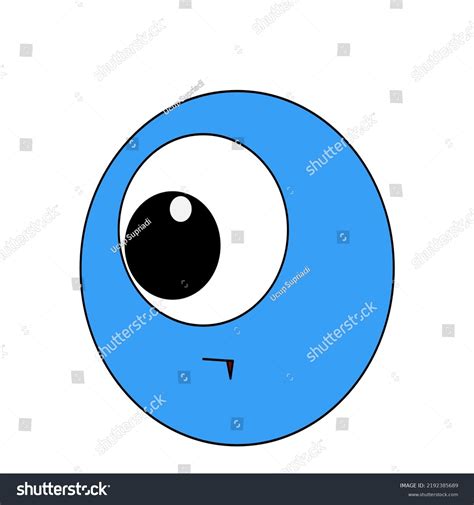 Vector One Eyes Blue Color Stock Vector Royalty Free 2192385689