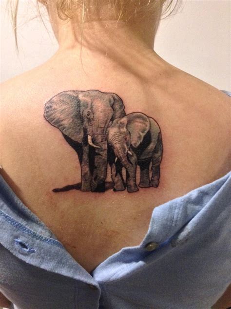 two elephants tattoo