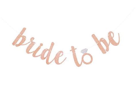 Bride To Be Banner Rose Pink Glittery Bride To Be Banner Bridal