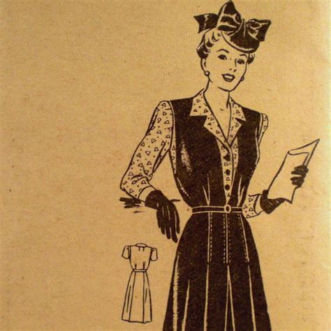 vintage 1940s blouse and jumper pattern anne adams 4685 mail etsy pinafore dress pattern