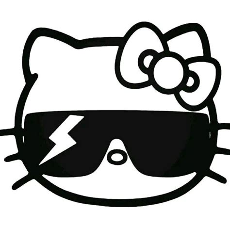 Kitty Kisses Hello Kitty Cat Birthday Gas Mask Window Stickers