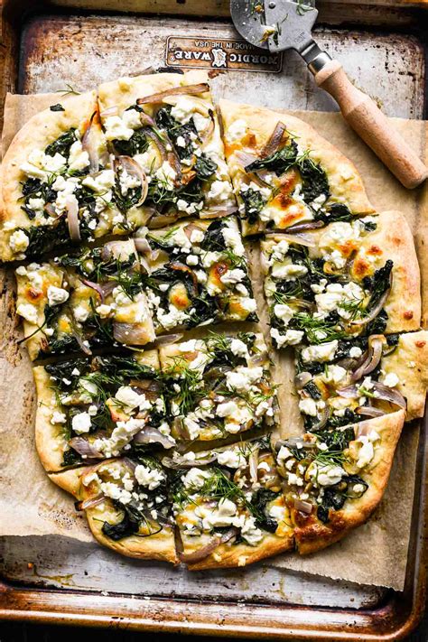 Spinach And Feta White Pizza Cozy Cravings