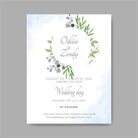 Premium Vector Elegant Floral Wedding Invitation Cards