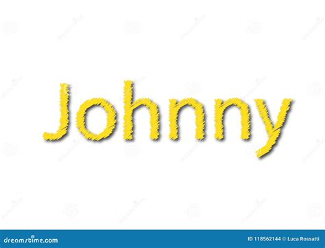 Illustration Name Johnny Isolated In A White Background Stock Photo