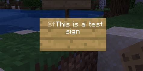 By using the blockentitytag you can place a sign down with text. How to Change Text Color for Signs in Minecraft (Color Codes)