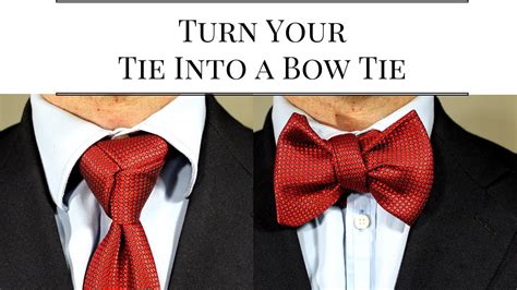 Prop your leg on a chair and follow the same steps as tying a shoelace. How To Tie A Necktie Into A Bowtie - YouTube