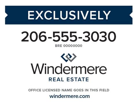 Windemere Real Estate Signs Goodies Signs