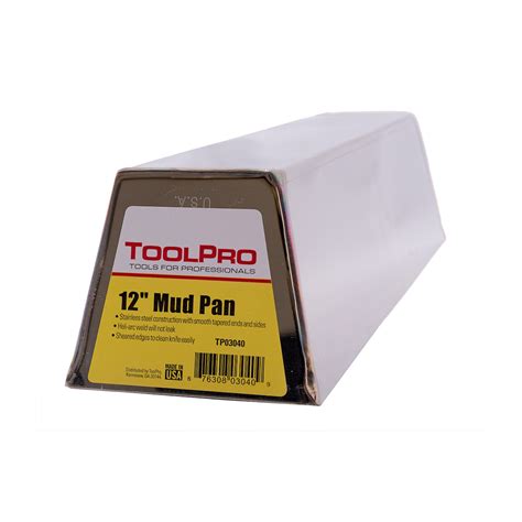 Toolpro 12 Stainless Steel Mud Pan All Heliarc Welded Stainless