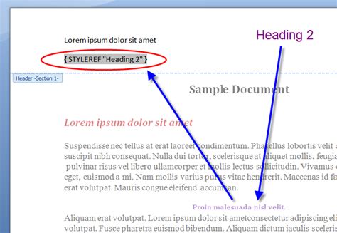 How To Add Running Headers Or Footers To A Ms Word Technical Document Technical Communication