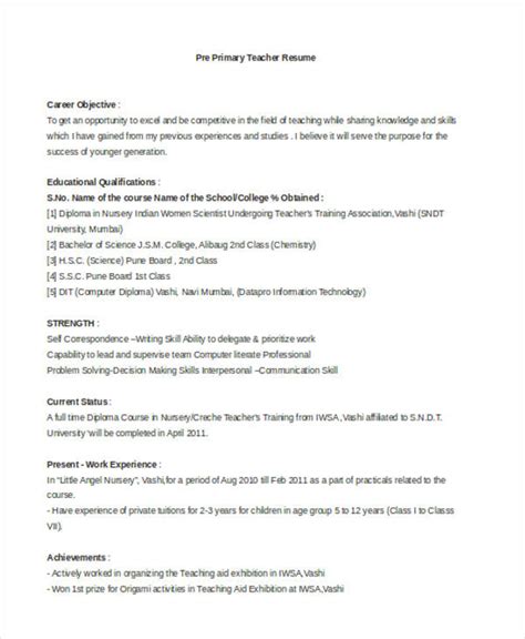 teacher resume examples 26 free word pdf documents download