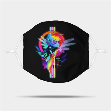 Synthwave Rainbow Dash My Little Pony Mask Teepublic