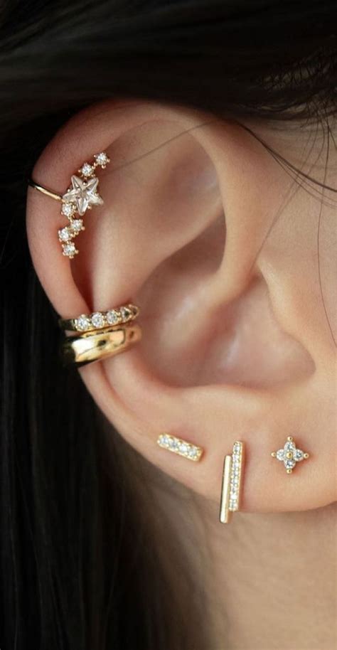 Constellation Stack Best Curated Ear Piercing Trend 2021 1 Fab Mood