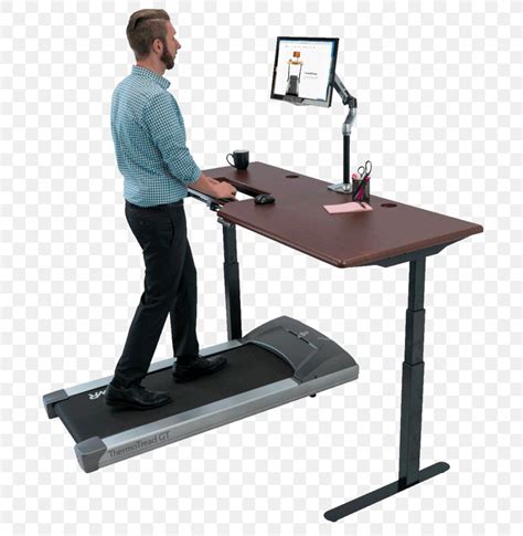Fortunately, our health doesn't have to go with it. Treadmill Desk Standing Desk, PNG, 717x840px, Desk ...