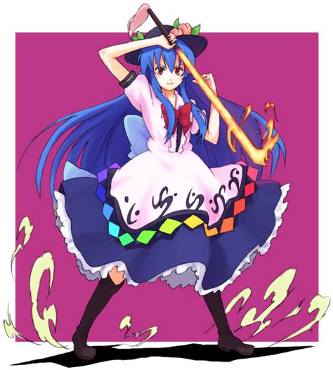 Hinanawi Tenshi Touhou Drawn By Pitoo Danbooru