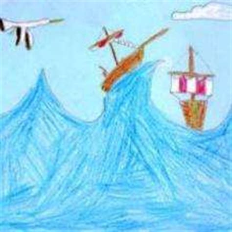 Deux voiliers, voiliers ou yachts de course en mer. Comment dessiner la tempête en mer - fr.hellokids.com
