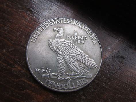 Usa Indian Head 1907 Silver 10 Dollars Eagle Collectible Commemorative