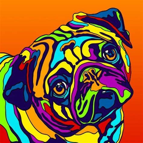 Dog Pop Art Colors Animals Paint By Number Adult Paint By Numbers Kits