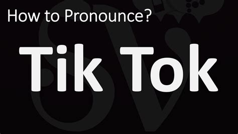 How To Pronounce Tik Tok Correctly Youtube