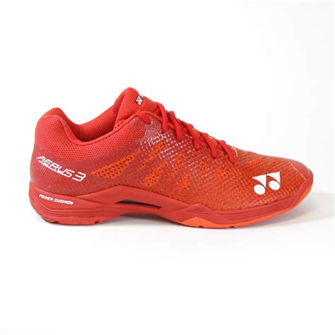 Yonex Power Cushion Aerus 3 Mens Badminton Shoes Red Yonex All