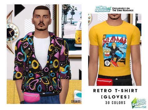 Retro T Shirt Accessory By Oranostr At Tsr Sims 4 Updates