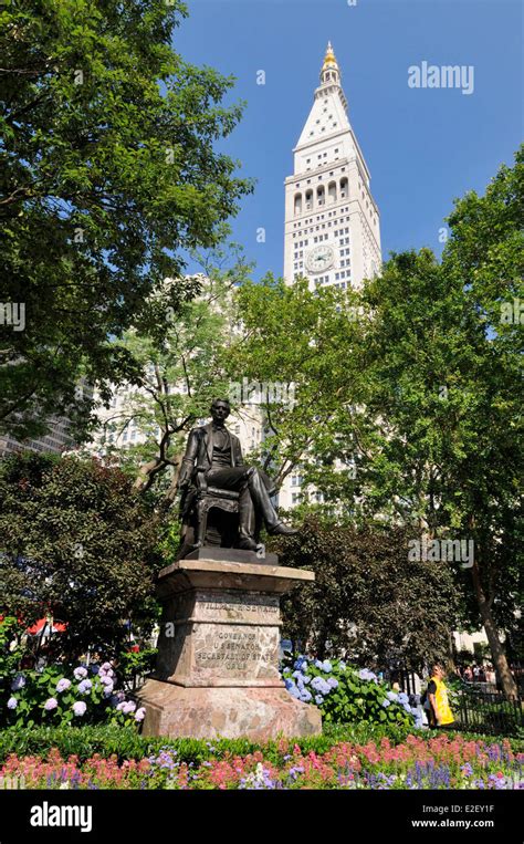 United States New York Madison Square Park Statue Of William Hseward