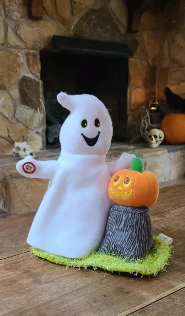 Hallmark Halloween Singing Ghost Pumpkin Light Up Animated Plush 2012