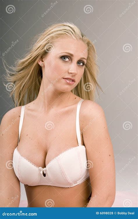 Blonde In Bra Stock Photo Image Of Blond Long Ware