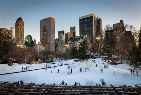Ice Skating In New York City Wollman Rink Central Park Photograph By