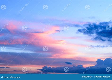 Landscape Sky At Twilight Time Stock Image Image Of Background Grey
