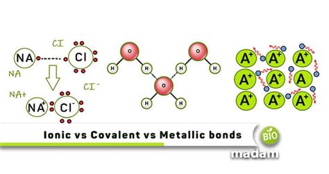 Difference Between Ionic Covalent And Metallic Bonds Biomadam