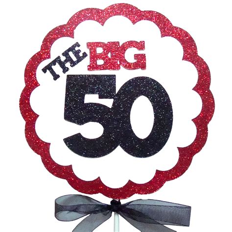 The The Big 50 Birthday Centerpiece Stick 50th Etsy