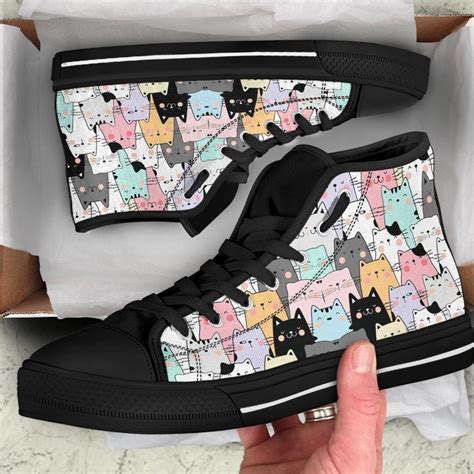 Cat Kitty Shoes Cat Sneakers Shoes With Cat Cat Women Etsy