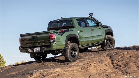 They will both have smart key push button start with. 2020 Toyota Tacoma TRD Pro (Color: Army Green) - Rear ...