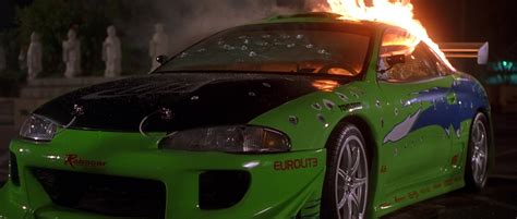 Image Brians Eclipse On Fire The Fast And The Furious Wiki