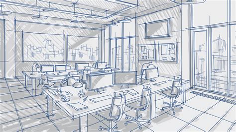 Office Interior Sketch Drawing Techcrunch