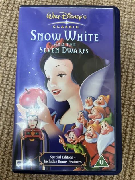 VINTAGE SNOW WHITE Walt Disney Classics PAL VHS Video Tape Cassette 12