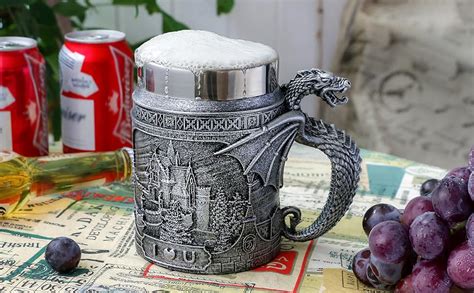 Alikiki Medieval Castle Dragon Coffee Mug Dungeons And