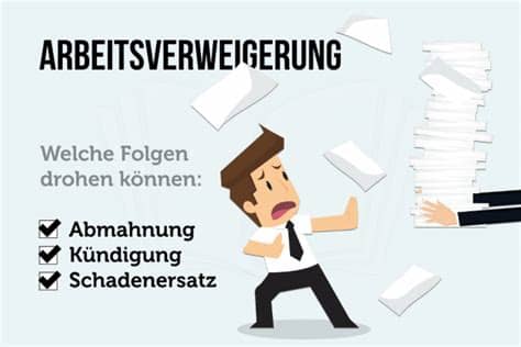 Mahnung vorlage sehr freundliche mahnungsvorlage für die 1. Arbeitsverweigerung: Droht eine fristlose Kündigung ...