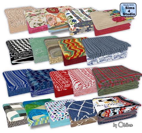 Folded Blankets By Oldbox At All 4 Sims Sims 4 Updates
