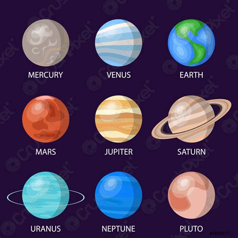 Solar System Planets Vector Illustration Stock Vector 1838377
