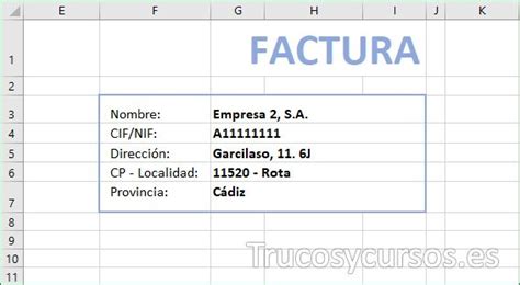 Factura Automática Paso A Paso En Excel Microsoft Excel Informatica