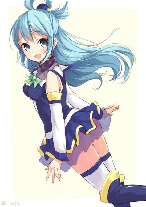 Anime Picture Search Engine 1girl Aqua Konosuba Bare Shoulders